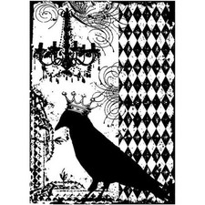 Tim Holtz Cling Rubber Stamp - Blackbird COM017