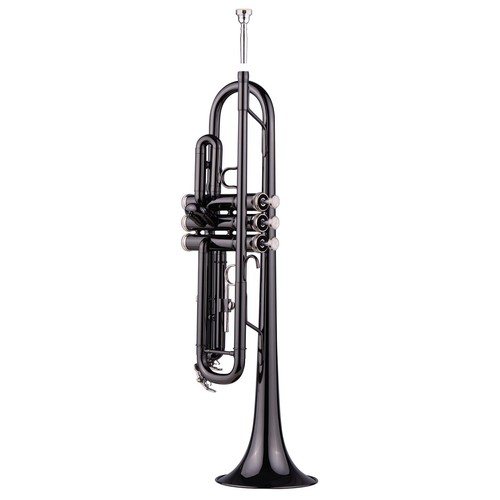 Brass plated black trumpet - brass,