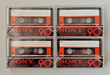 4 x Sony CHF 90 1980 Japan Type I Normal Audio Cassette Tapes Blank Used 
