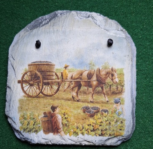 Vintage oil hand - , painting