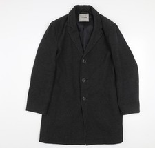 Topman Men's Black Wool Blend