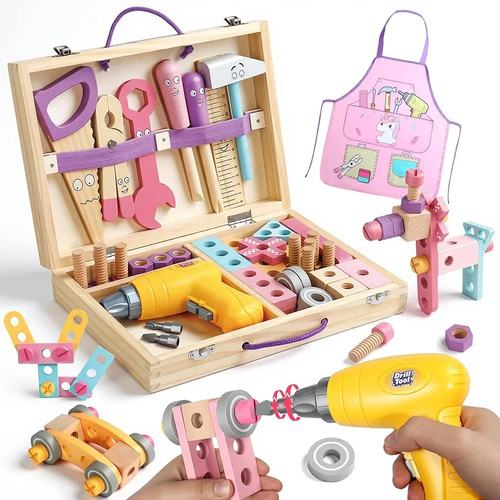 Kids tool set wooden - set,wooden, toys