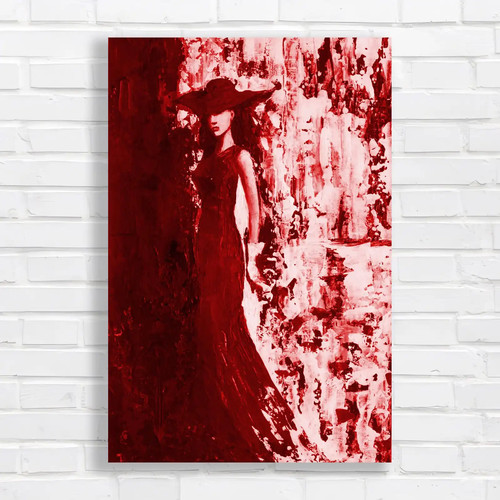 Lady canvas print large - lady,
