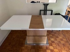 Dining Table And Six Chairs Modern Sleek Versatile  Matching Sideboard