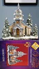 Rare Vintage The Village Collectible Scenes Premier Church Scene for Collectors