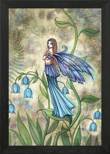 Blue bell framed - blue, art