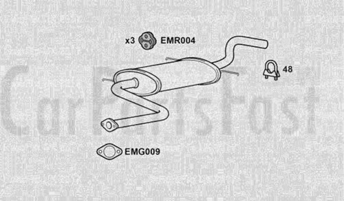 Exma6049 exhaust rear back box - exhaust,