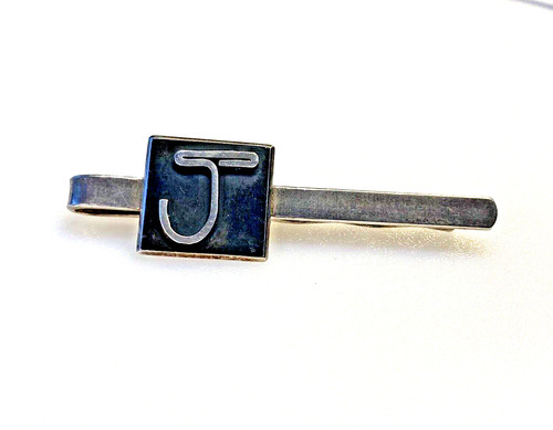 Antique sterling silver tie - silver,