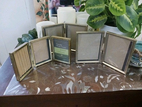 Gold brass hinged photo - 3,