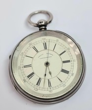 Centre Seconds Chronograph late 1800's, Coventry England. Sterling Silver,59mm.