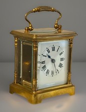Rare Victorian French Made miniature carriage clock In Beautiful Condition