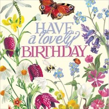 Pretty Birthday Card Emma Bridgewater Nature Floral - Illustrated Greeting Card