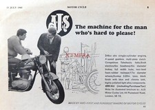 A.J.S. Motorcycles, Original 1965 Advert : 669/157