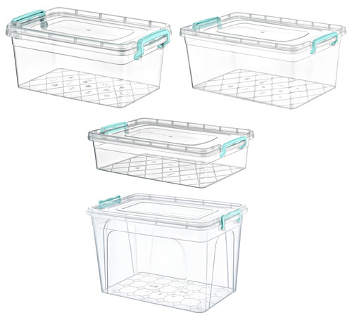 Clear plastic storage box lid - clear,