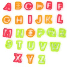 Set of Large Plastic Alphabet Cookie Cutters! Upper Case Capitals Plastic