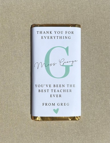 Personalised teacher chocolate - personalised,
