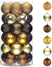 Valery Madelyn -  Set of 30 Brown, Copper & Gold Shatterproof Christmas Baubles