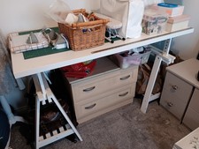 IKEA Linnmon Table Top and Mittback Trestle Legs