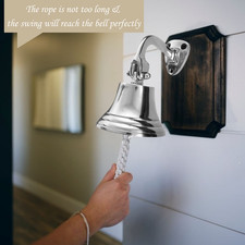 6 Inches Nautical Antique Nickle/Chrome Last Order Hanging Door/Ship/Pub Bell