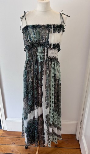 Zara green paisley - paisley, maxi