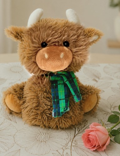 Highland cow plushie brown - cow, toy