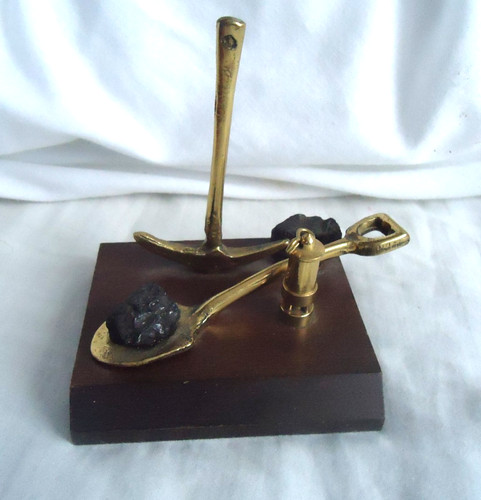 Vintage brass coal mining - brass,