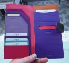 GRAFFITI LEATHER WALLET / TRAVEL DOCUMENTS HOLDER