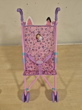 Gabby's Dollhouse Dolls Stroller | Kids Pushchair Buggy Toy for Pretend Play Fun
