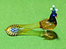 vintage hand blown glass peacock