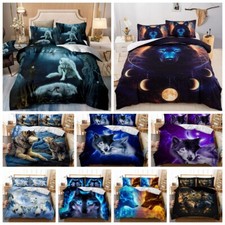 Galaxy Wolf Duvet Cover Set