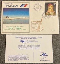 AF CONCORDE,FIRST DAY COVER,PARIS-DAKAR ,31.03.1982