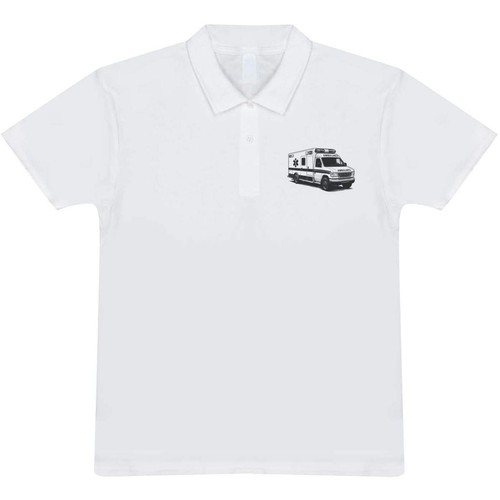Ambulance adult cotton polo - 'ambulance',