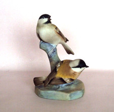 Royal Worcester Coal Tits Bird Figurine. No 3376 Fine Bone China Great Condition