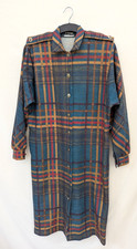 Marcelle Griffon Dress Womens UK 16 18 Wool Blend Check Tartan Plaid France Vtg