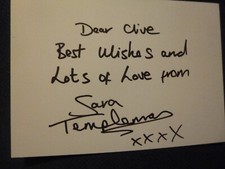 Agatha Christie's The Mousetrap on stage SARA TEMPLEMAN hand signed card