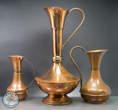 Brass and copper - copper, pitchers