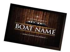 Personalised Boat Mat -  Brown