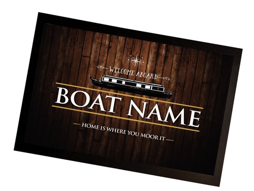 Personalised boat mat - boat,