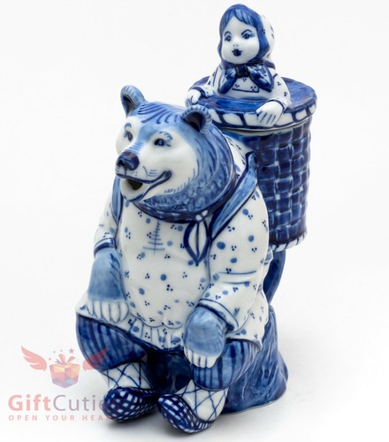 Porcelain gzhel teapot - porcelain,