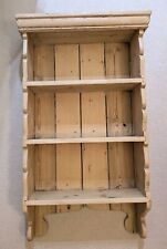 Antique Victorian Farmhouse Country Pine Dresser Top Wall Shelves, Wall Mounted