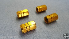 4 x GOLD Aluminium Valve Dust