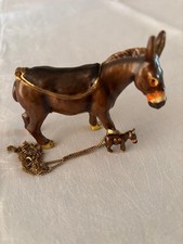 Hidden Treasures by Arora Design UK Donkey Trinket Box with Charm 138-HT-DONK