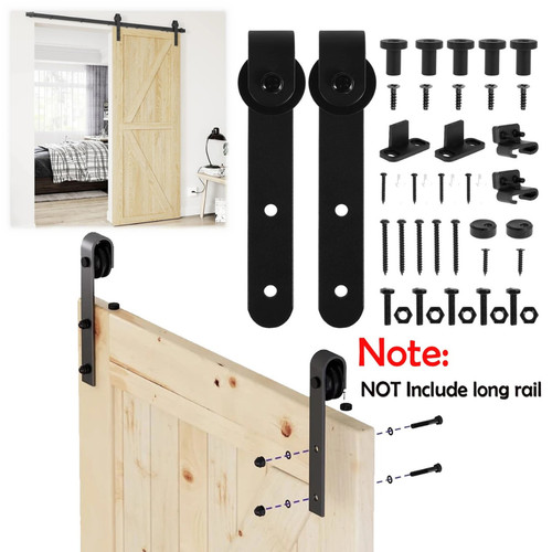 Sliding wood barn door - wood, track