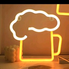 Beer Neon Sign Bar Sign Yellow