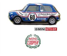 Classic Mini Clubman 1275 GT Clear Body Shell + stickers for 1:10 RC MINI Tamiya