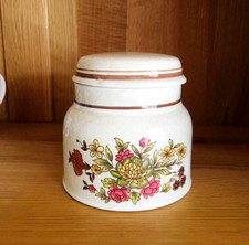 Royal Doulton 'Gaiety' Lidded Sugar Tea L.S.1014 - Lambeth Stoneware Jar Caddy