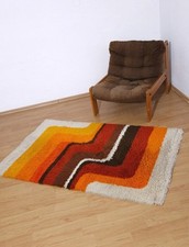 Desso mid century rug shag dralon wool vintage Pop Art 60s 70s
