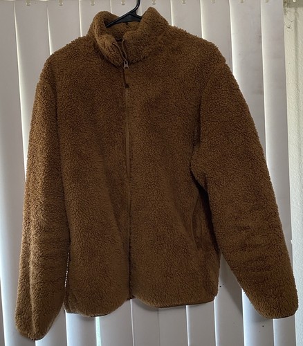 Men uniqlo brown fuzzy - brown,