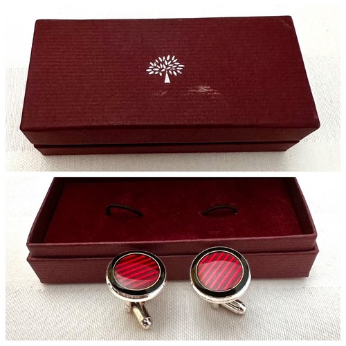 Vintage red mulberry cufflinks - vintage,