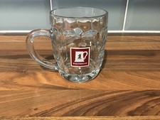 Whitbread 1/2 Pint Dimpled Glass Tankard Crown Mark 478. VGC.